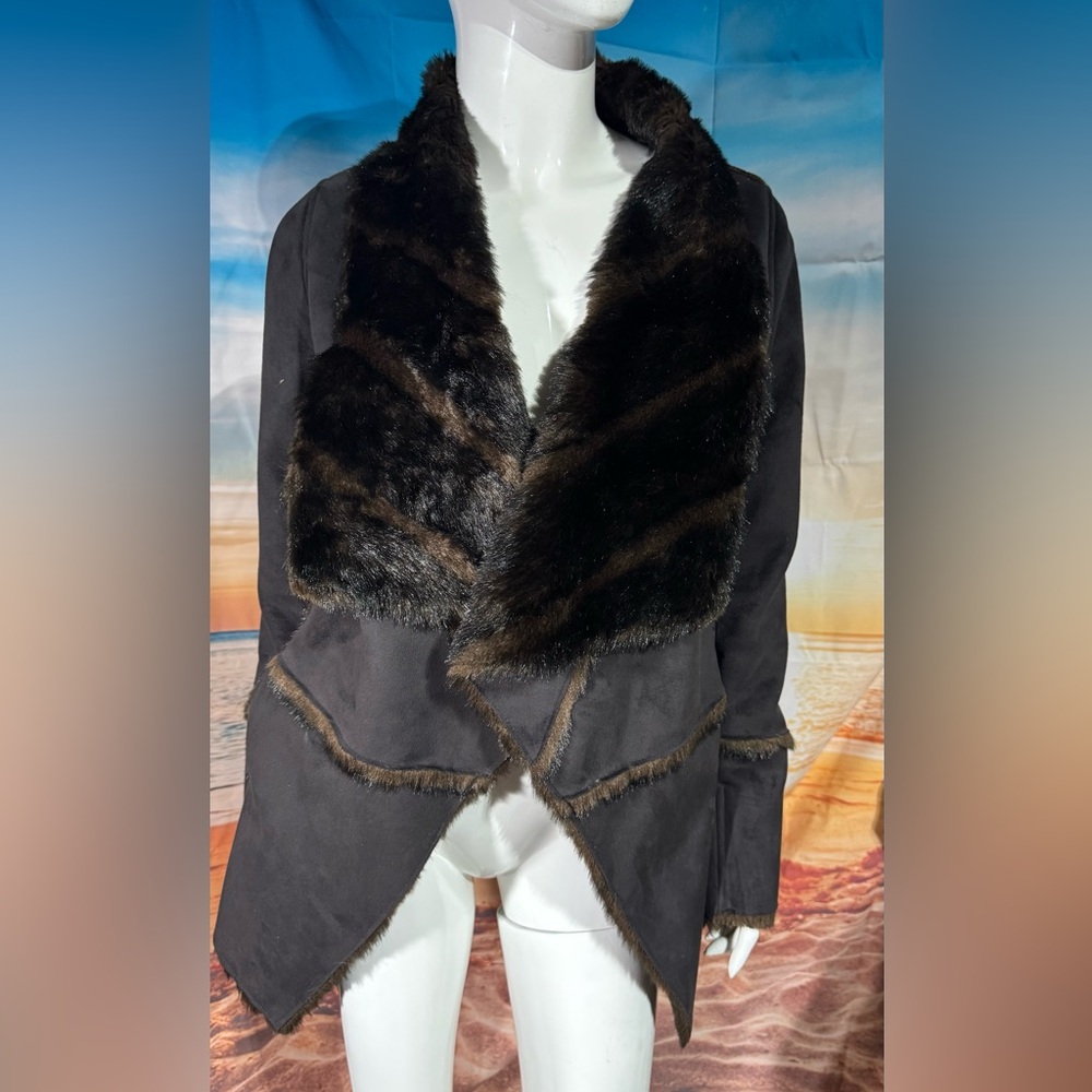 Michael Kors Faux Suede & Fur Coat - Picture 7 of 9